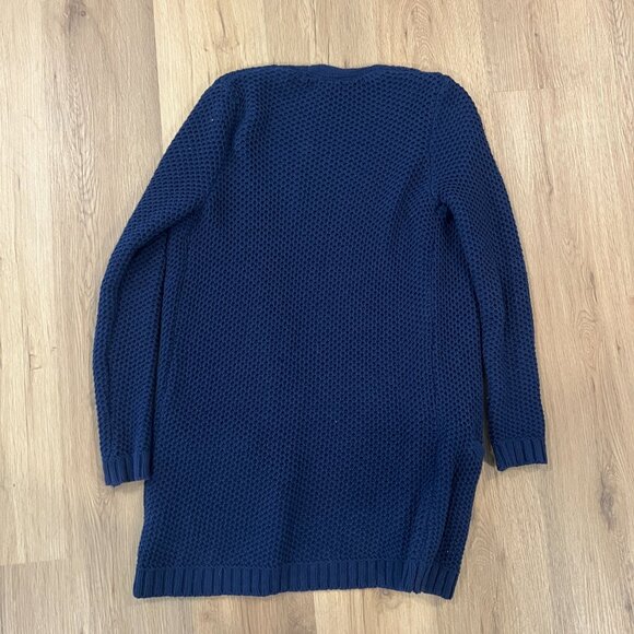 Lends End Blue Knit Cardigan Long Sweater Size XS - Picture 5 of 5